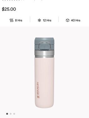 Stanley Quick Flip Go Bottle 24oz Rose Quartz
